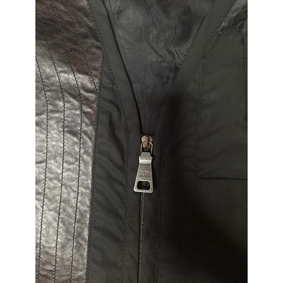 Prada Black SILK, LEATHER, VISCOSE Vest Men’s PRADA Sz 44 AWESOME - Picture 7 of 16